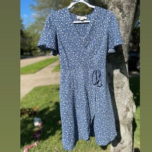 Monteau Los Angeles blue floral summer dress